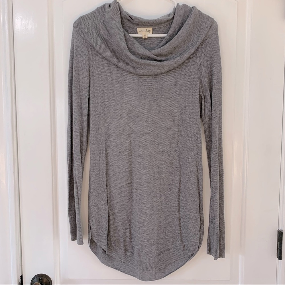 Maison Jules Gray Cowl Neck Sweater